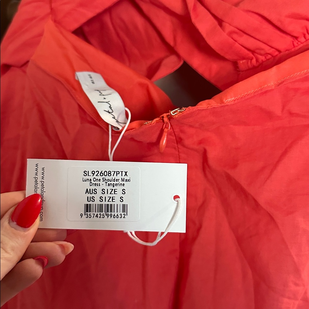 Petal & Pup coral red Maxi Dress NWT - Picture 4 of 4